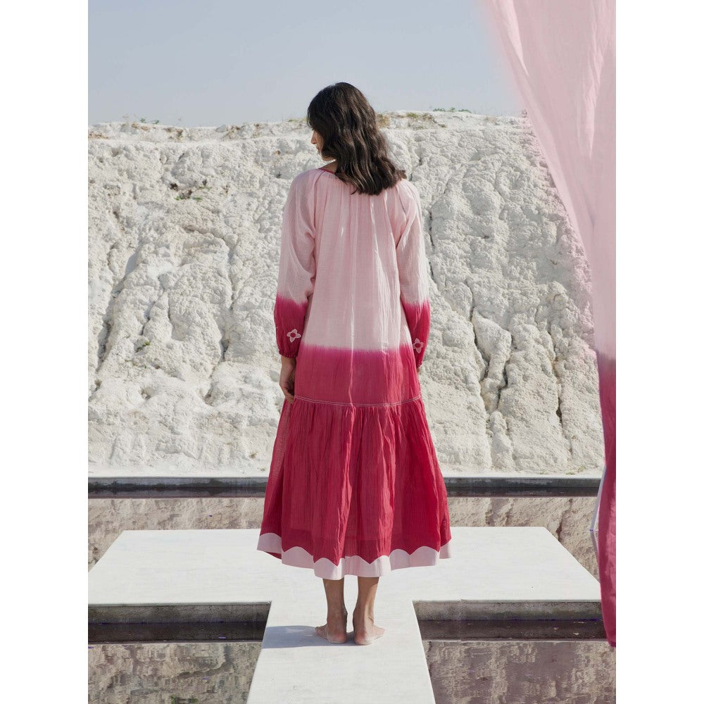 The Loom Art Tulip Rouge Pink and Red Dress with Slip (Set of 2)