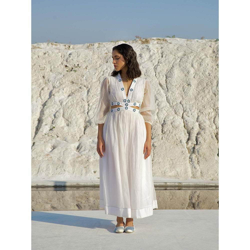 The Loom Art Lily Bloom Dress - White