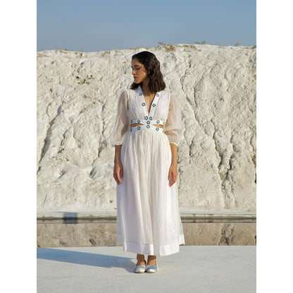 The Loom Art Lily Bloom Dress - White