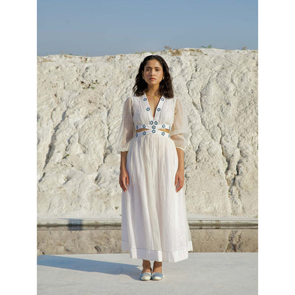 The Loom Art Lily Bloom Dress - White