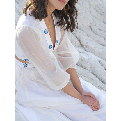 The Loom Art Lily Bloom Dress - White