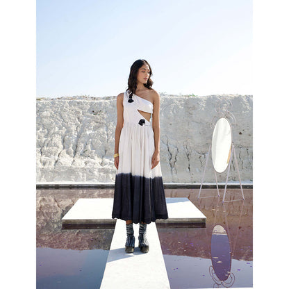 The Loom Art White Raven Dress - Black