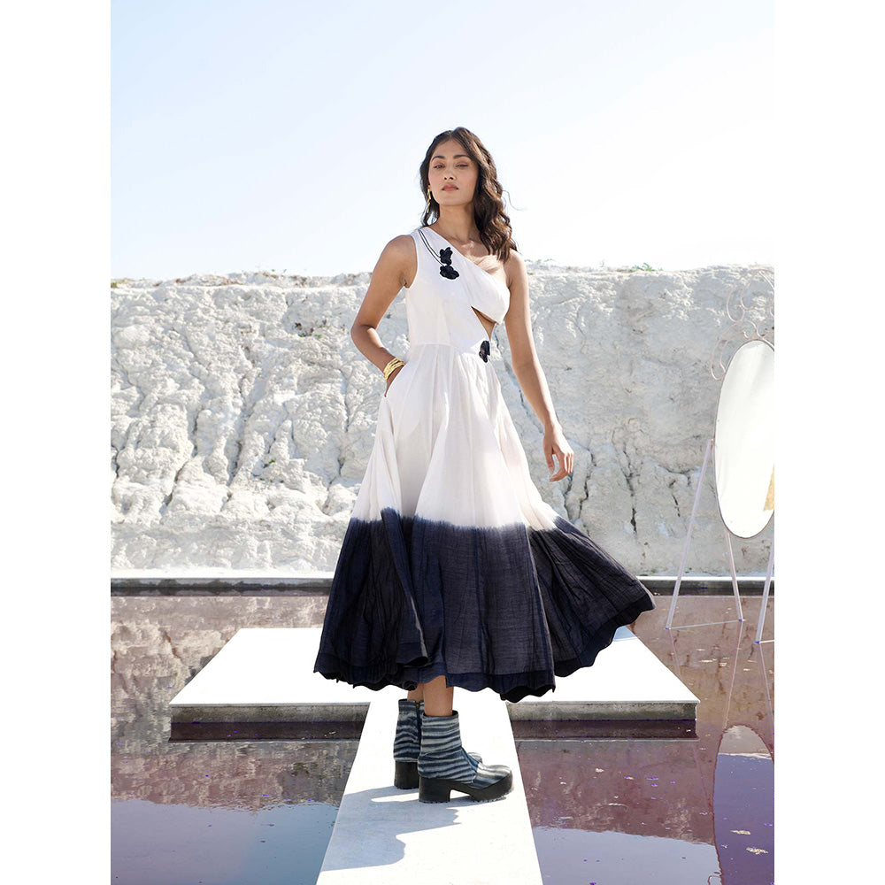 The Loom Art White Raven Dress - Black