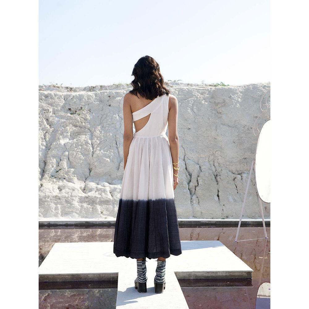 The Loom Art White Raven Dress - Black