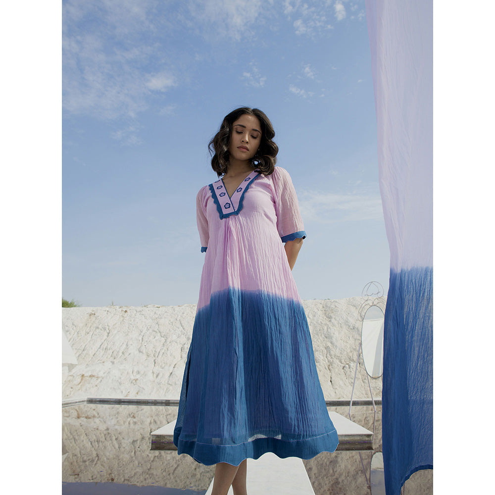 The Loom Art Cobalt Lavender Dress