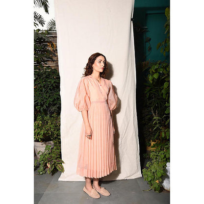 The Loom Art Floral Blush Midi Dress