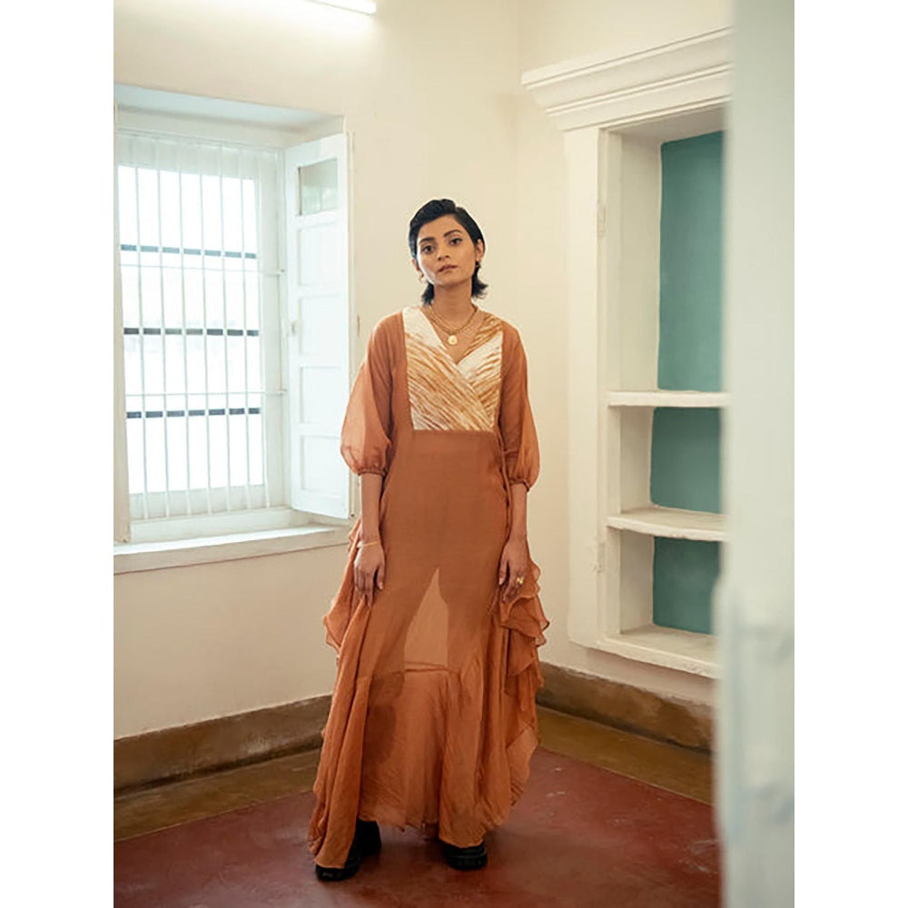 The Loom Art Burnt Sepia Maxi Dress