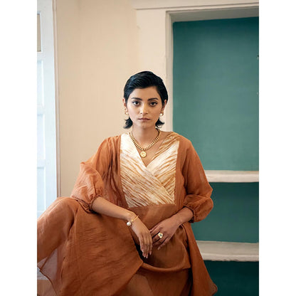 The Loom Art Burnt Sepia Maxi Dress