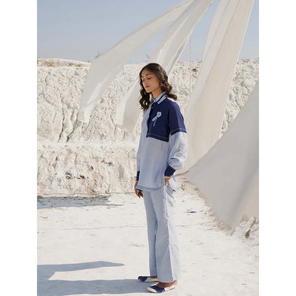 The Loom Art Steel Blue Shirt With Pant