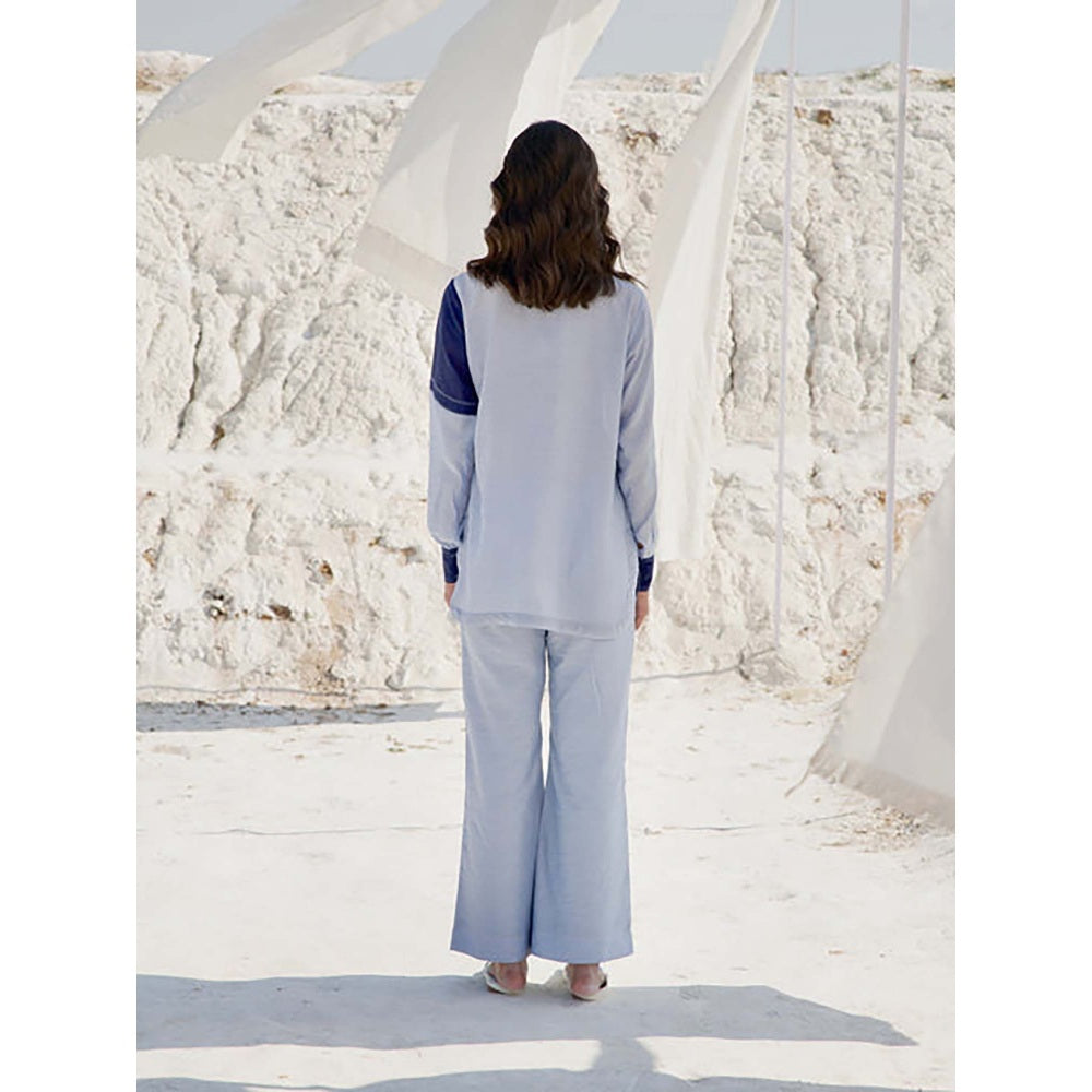 The Loom Art Steel Blue Shirt With Pant