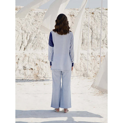 The Loom Art Steel Blue Shirt With Pant