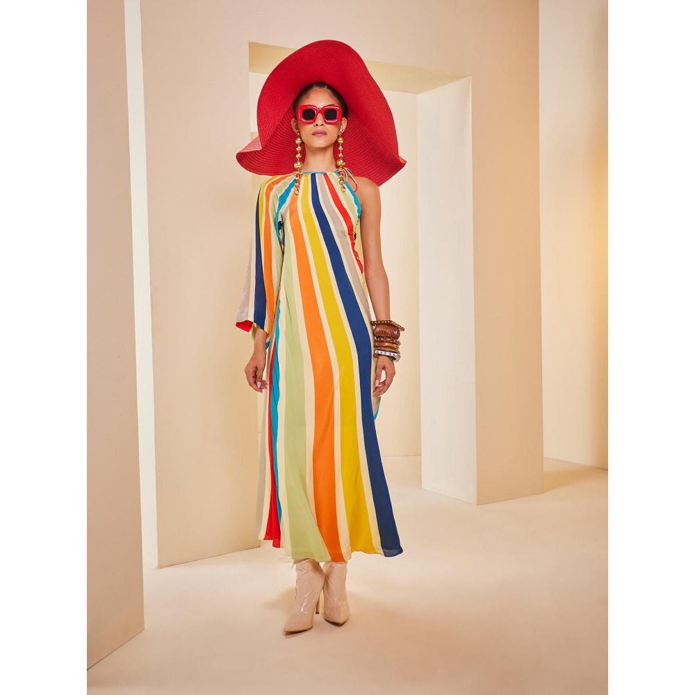 THE ROYALEUM ATELIER Multicolour Stripes Maxi Dress