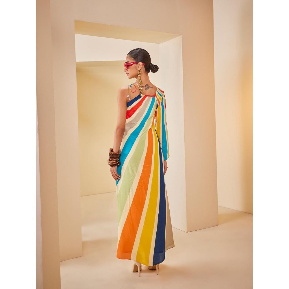 THE ROYALEUM ATELIER Multicolour Stripes Maxi Dress