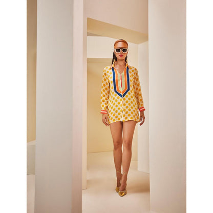 THE ROYALEUM ATELIER Yellow Shirt Style Dress