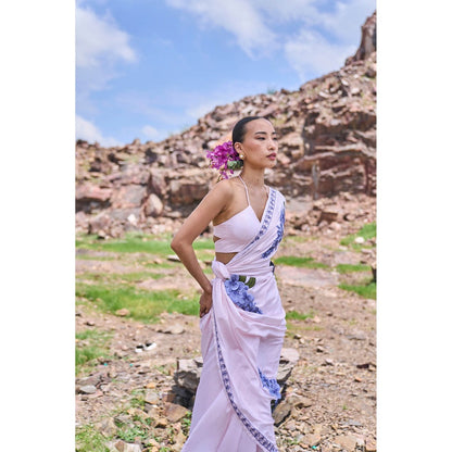 The Whole Nine Yards Kopou Embellished Saree with Stitched Blouse