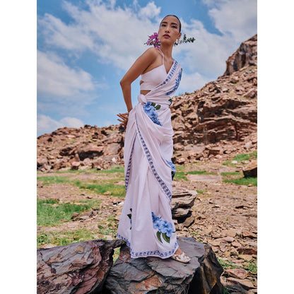 The Whole Nine Yards Kopou Embellished Saree with Stitched Blouse