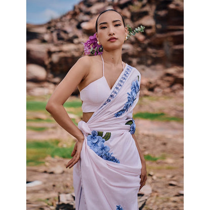 The Whole Nine Yards Kopou Embellished Saree with Stitched Blouse