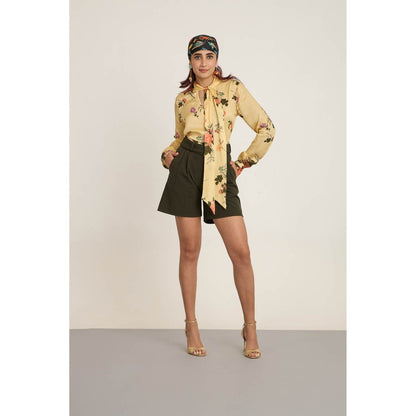 The Whole Nine Yards Yellow Vera Top with Noam Shorts (Set of 2)