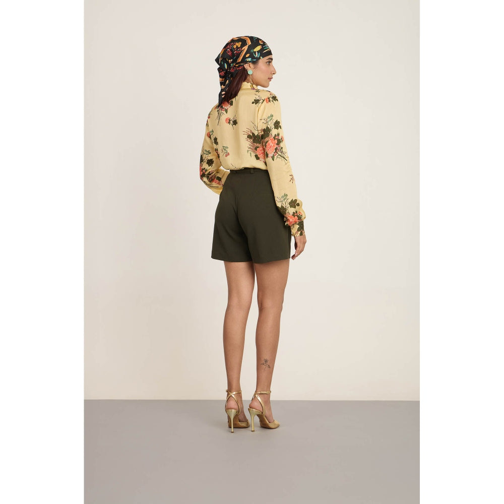 The Whole Nine Yards Yellow Vera Top with Noam Shorts (Set of 2)