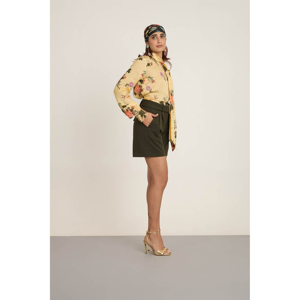 The Whole Nine Yards Yellow Vera Top with Noam Shorts (Set of 2)