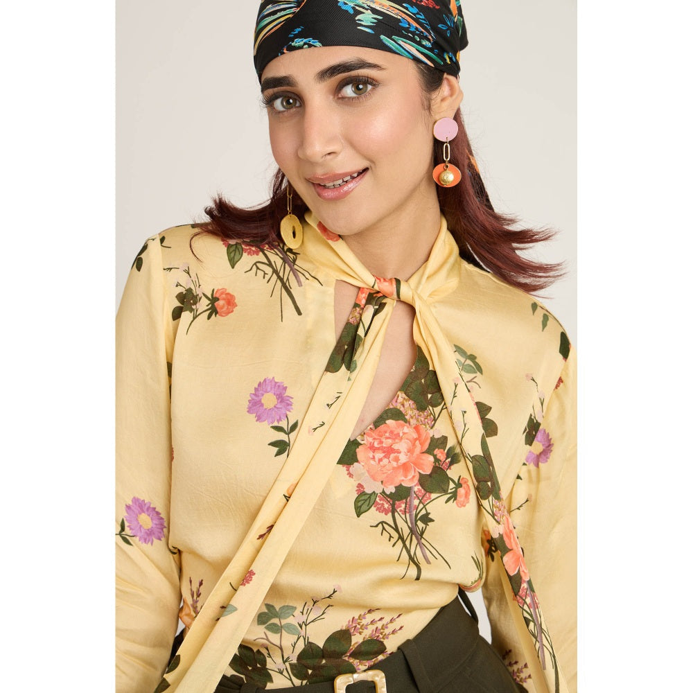 The Whole Nine Yards Yellow Vera Top with Noam Shorts (Set of 2)