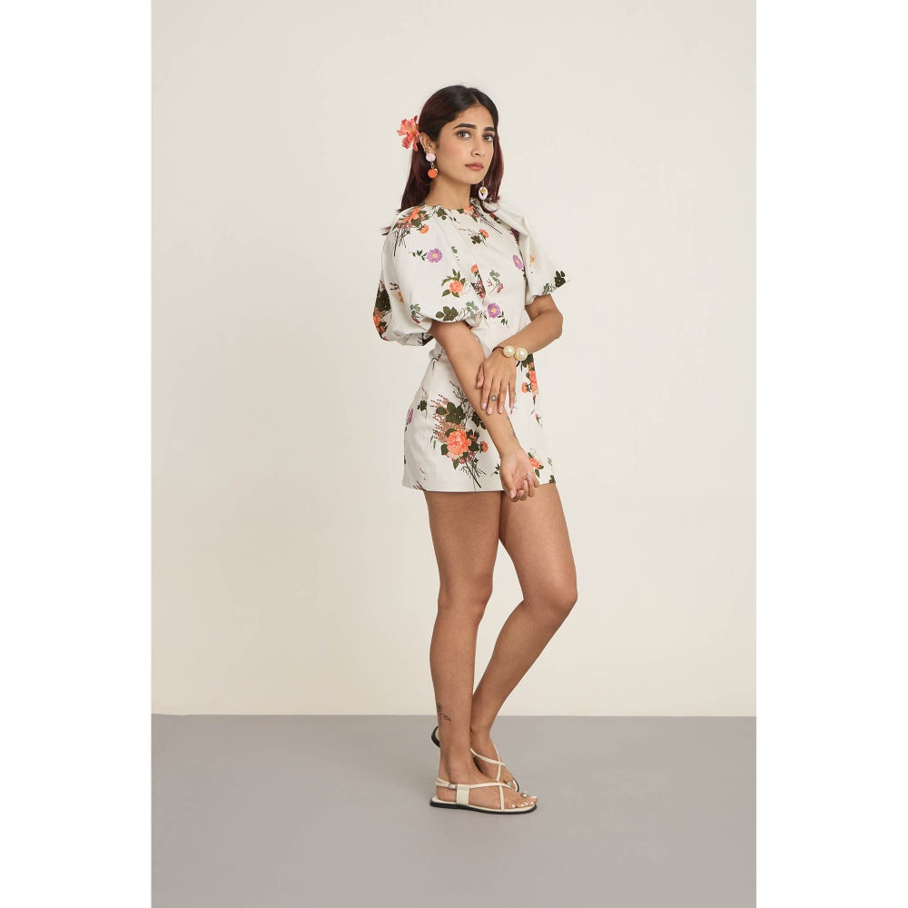 The Whole Nine Yards White Elara Mini Dress