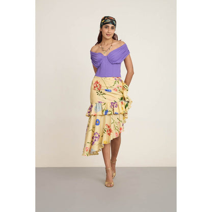 The Whole Nine Yards Purple Mirari Top with Rene Skirt (Set of 2)