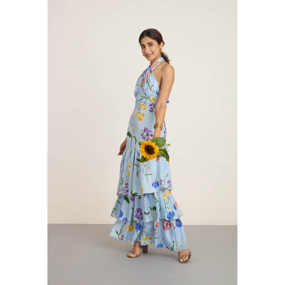 The Whole Nine Yards Blue Brisa Maxi Dress