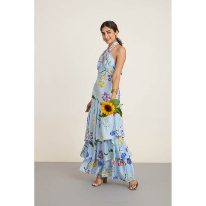 The Whole Nine Yards Blue Brisa Maxi Dress