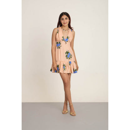 The Whole Nine Yards Peach Persika Mini Dress