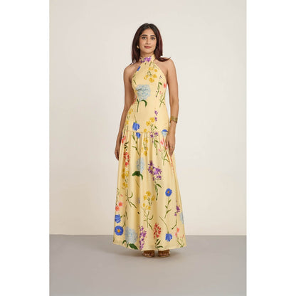 The Whole Nine Yards Yellow Oriana Maxi Dress
