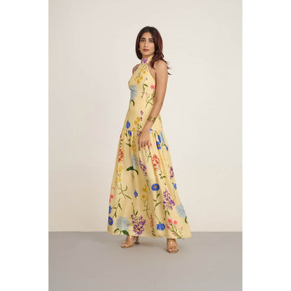 The Whole Nine Yards Yellow Oriana Maxi Dress