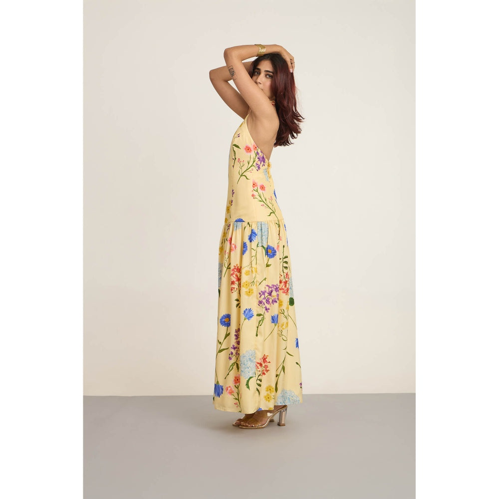 The Whole Nine Yards Yellow Oriana Maxi Dress