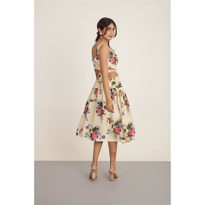 The Whole Nine Yards Cream Izel Midi Dress