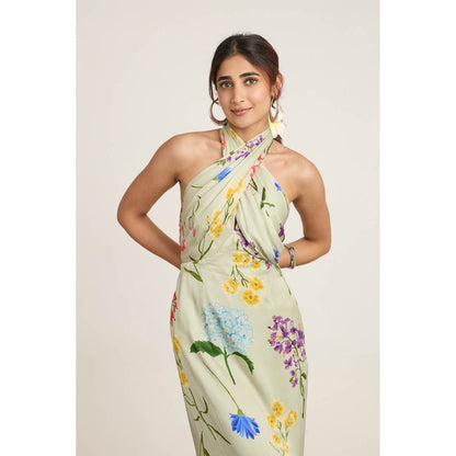 The Whole Nine Yards Green Sage Maxi Dress