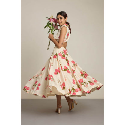 The Whole Nine Yards Ivory Calista Skirt with Crop Top (Set of 2)