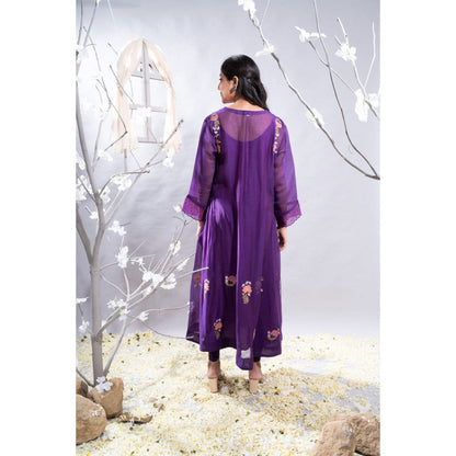 The White Tree Studio Mehrang Motifs Hemline & Cross Smock Kurta with Pant & Inner (Set of 3)