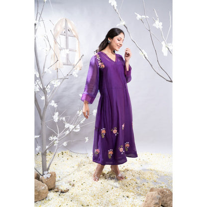 The White Tree Studio Mehrang Motifs Hemline & Cross Smock Kurta with Pant & Inner (Set of 3)