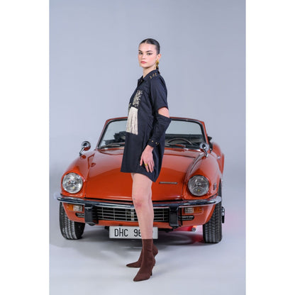 The Dramebaaz Company Twilight Button-Down Dress