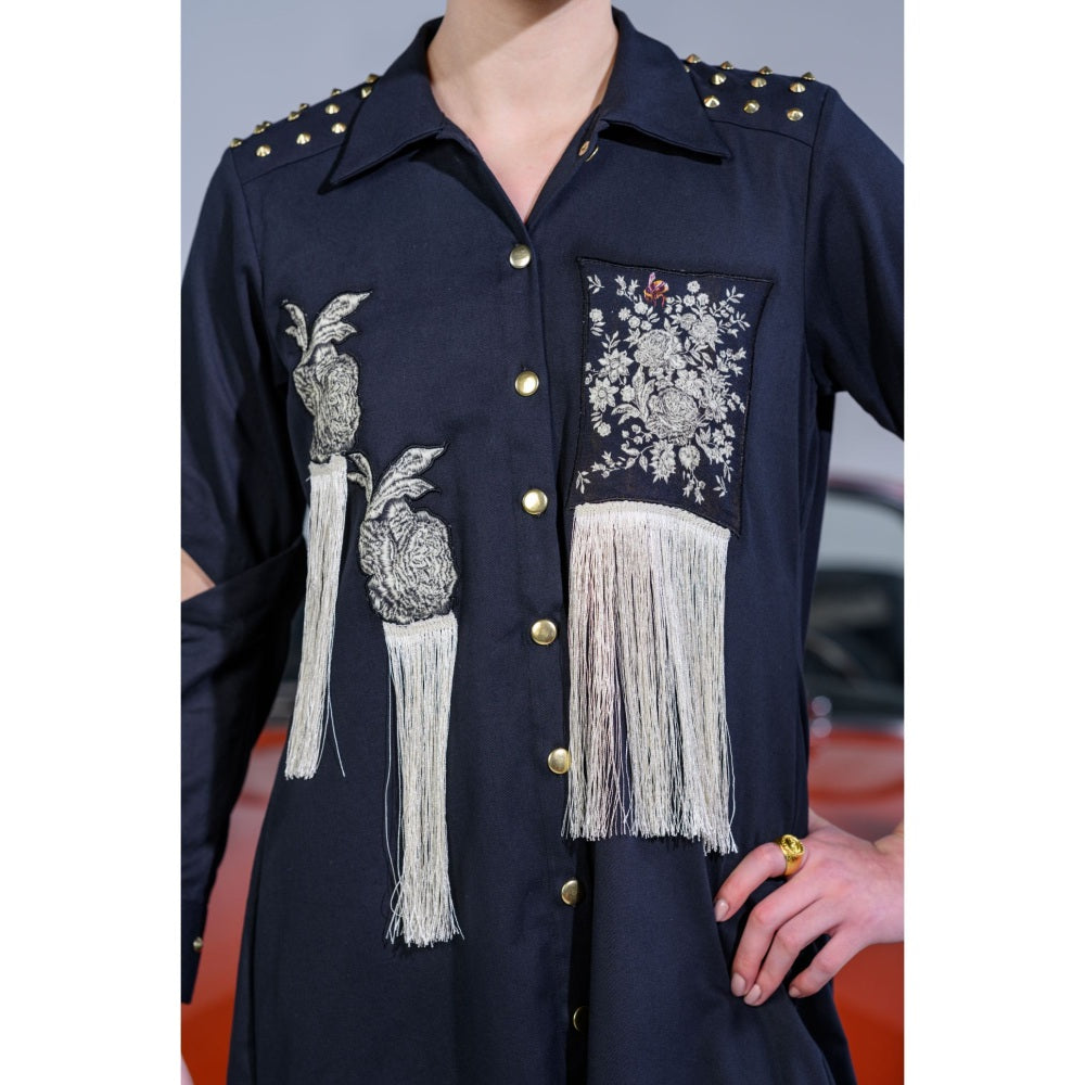 The Dramebaaz Company Twilight Button-Down Dress