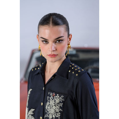 The Dramebaaz Company Twilight Button-Down Dress