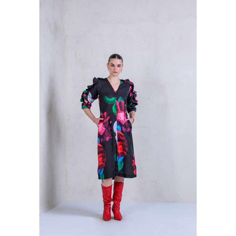 The Dramebaaz Company La-Vie-En-Rose' Ruffle Dress