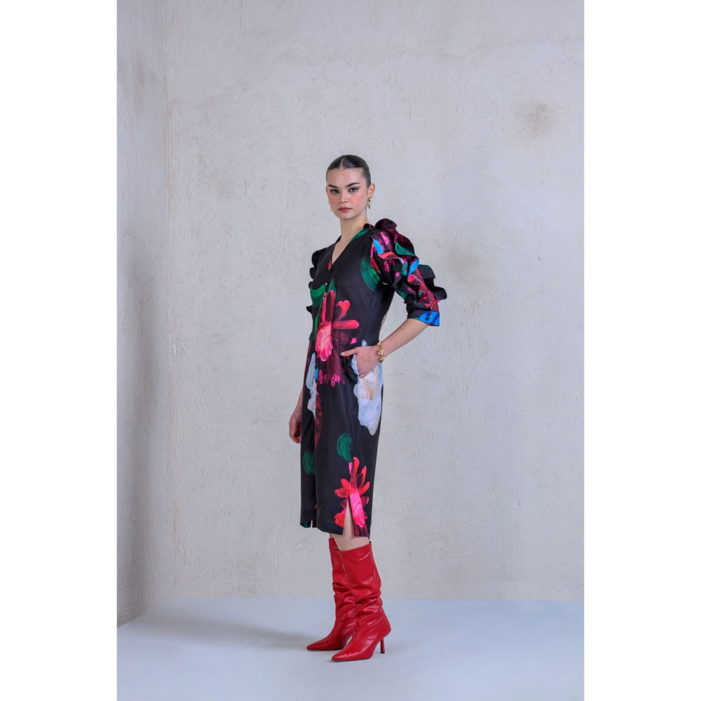 The Dramebaaz Company La-Vie-En-Rose' Ruffle Dress