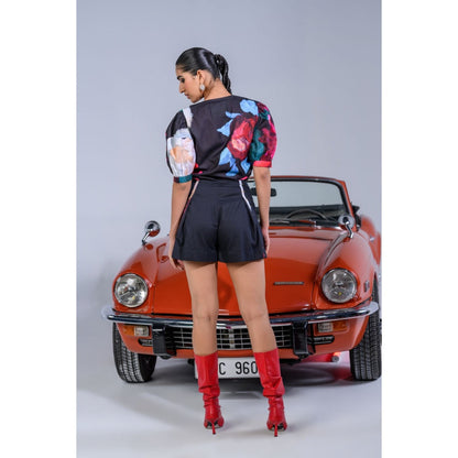 The Dramebaaz Company La-Vie-En-Rose' Top and Shorts (Set of 2)