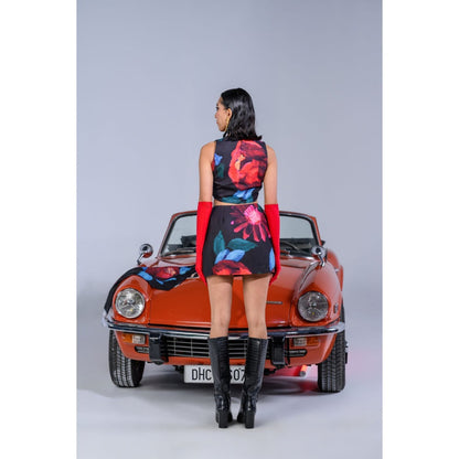 The Dramebaaz Company Dahlia Dreamland Skirt with Crop Top (Set of 2)