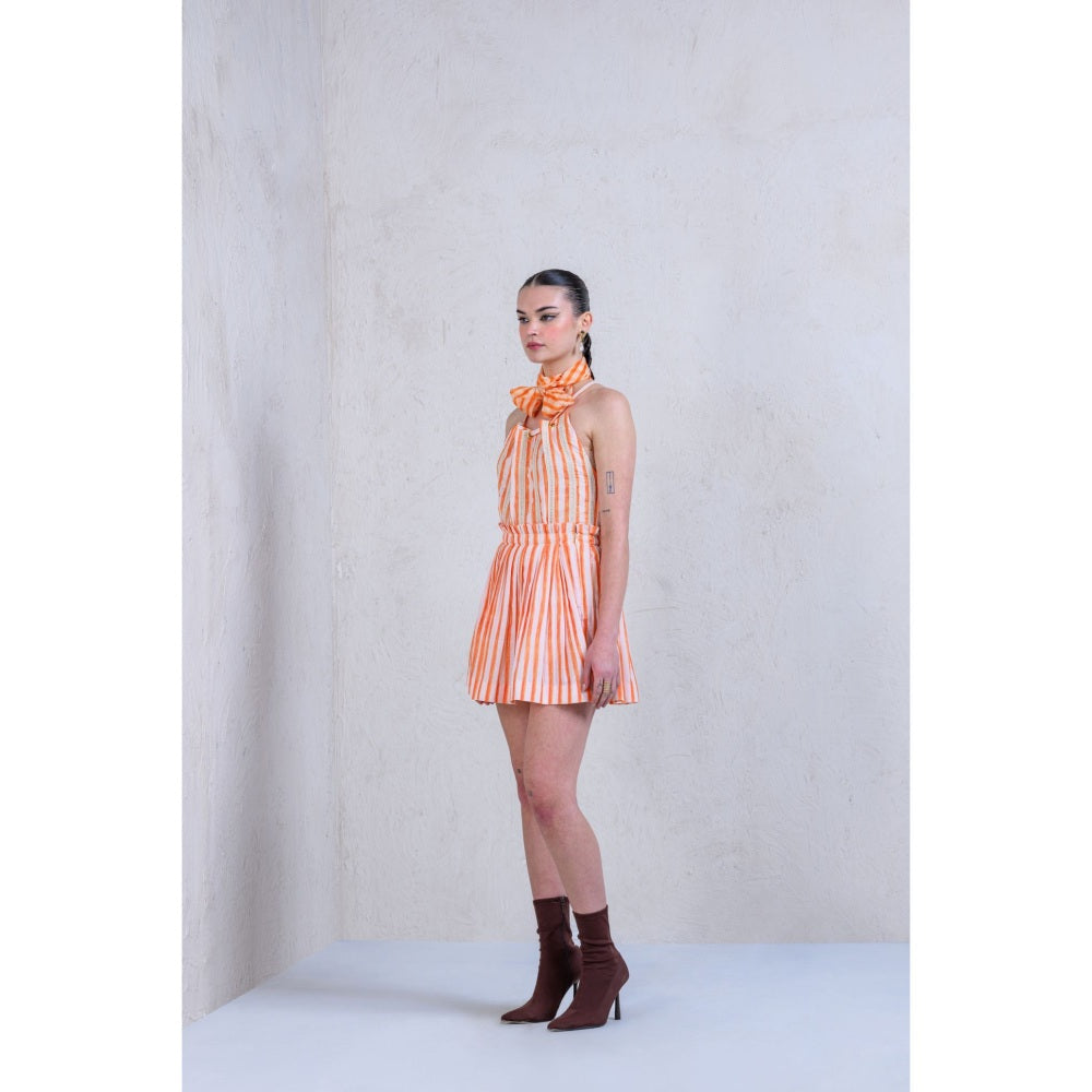 The Dramebaaz Company Sunburst Splash Pleated Skirt and Top (Set of 2)