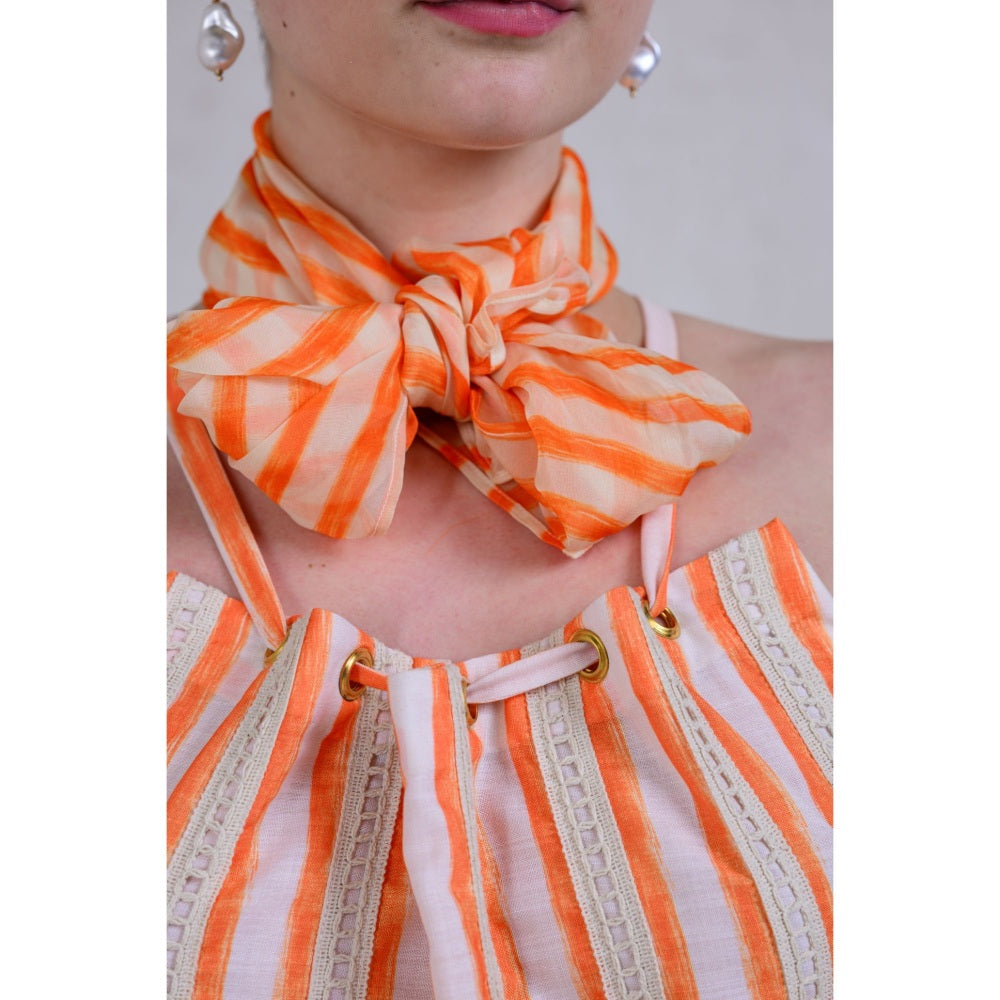 The Dramebaaz Company Sunburst Splash Pleated Skirt and Top (Set of 2)