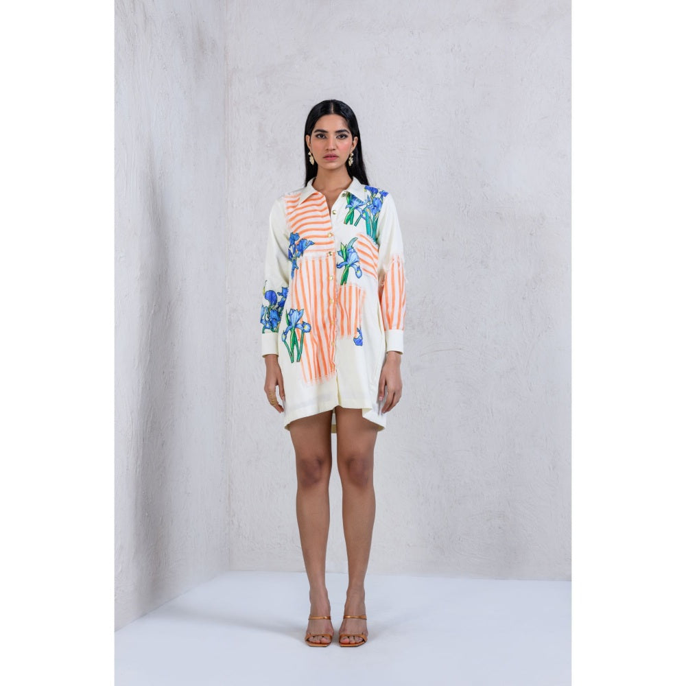 The Dramebaaz Company Floral Rhapsody Shirt Dress