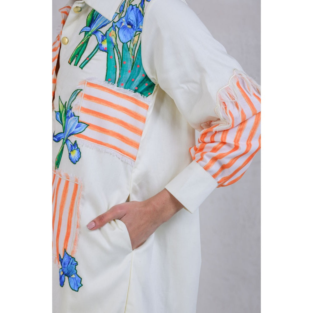 The Dramebaaz Company Floral Rhapsody Shirt Dress