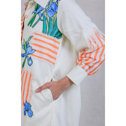 The Dramebaaz Company Floral Rhapsody Shirt Dress